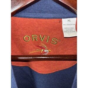 Orvis BLUE Pullover Long Sleeve Ribbed Knit  Sweater Men's Size XL